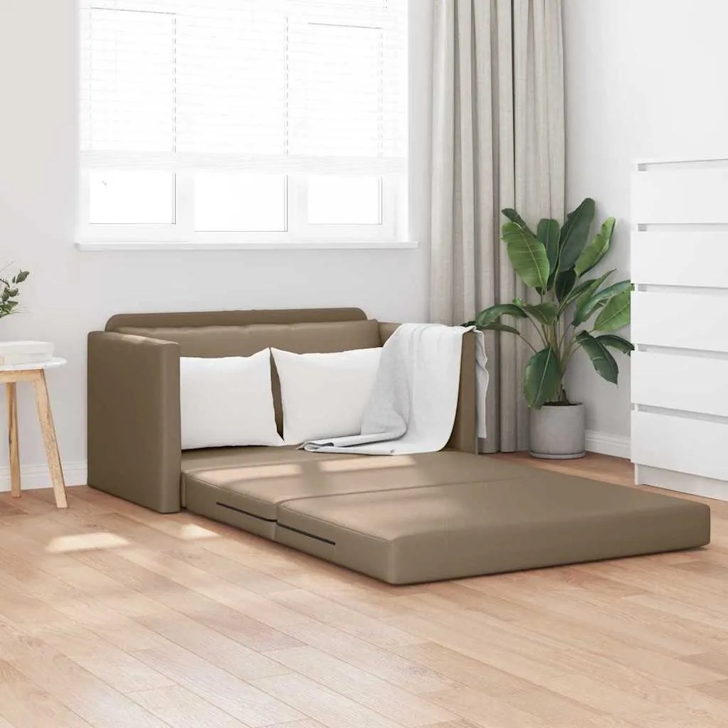 vidaXL Κρεβάτι καναπές Καπουτσίνο 124 x 71 x 78 εκ Δερματίνη