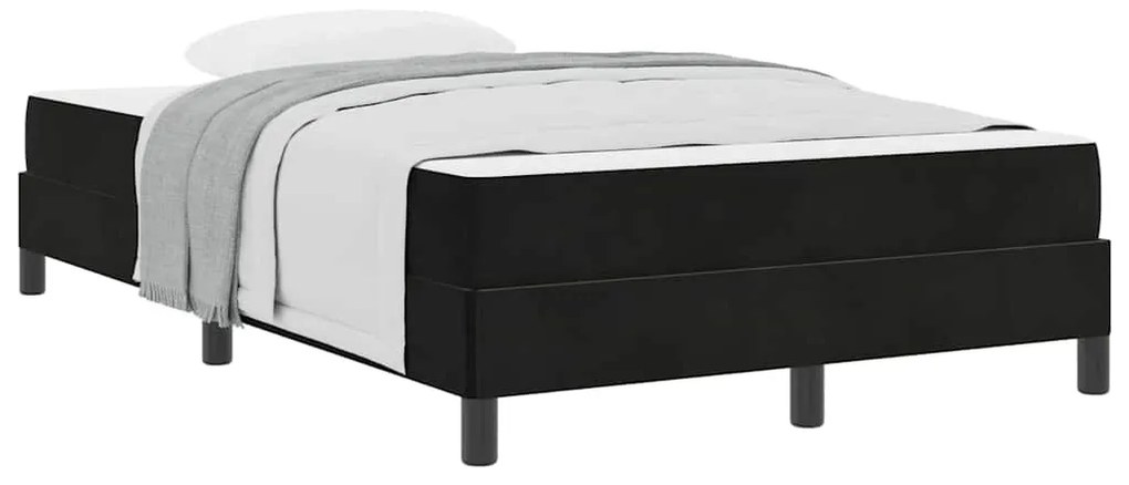 vidaXL Κρεβάτι box spring με στρώμα Μαύρο 120 x 200 cm Βελούδο