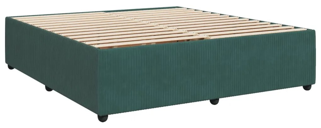 ΚΡΕΒΑΤΙ BOXSPRING ΜΕ ΣΤΡΩΜΑ ΣΚΟΥΡΟ ΠΡΑΣΙΝΟ 200X200ΕΚ. ΒΕΛΟΥΔΙΝΟ 3287845