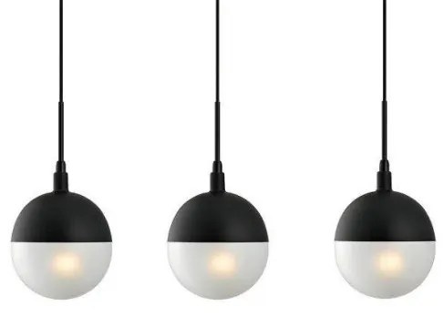 Κρεμαστό Φωτιστικό Οροφής 100-01132-07BR Luma-100-01132-07BR-BLACK-Μαύρο 100-01132-07BR-BLACK