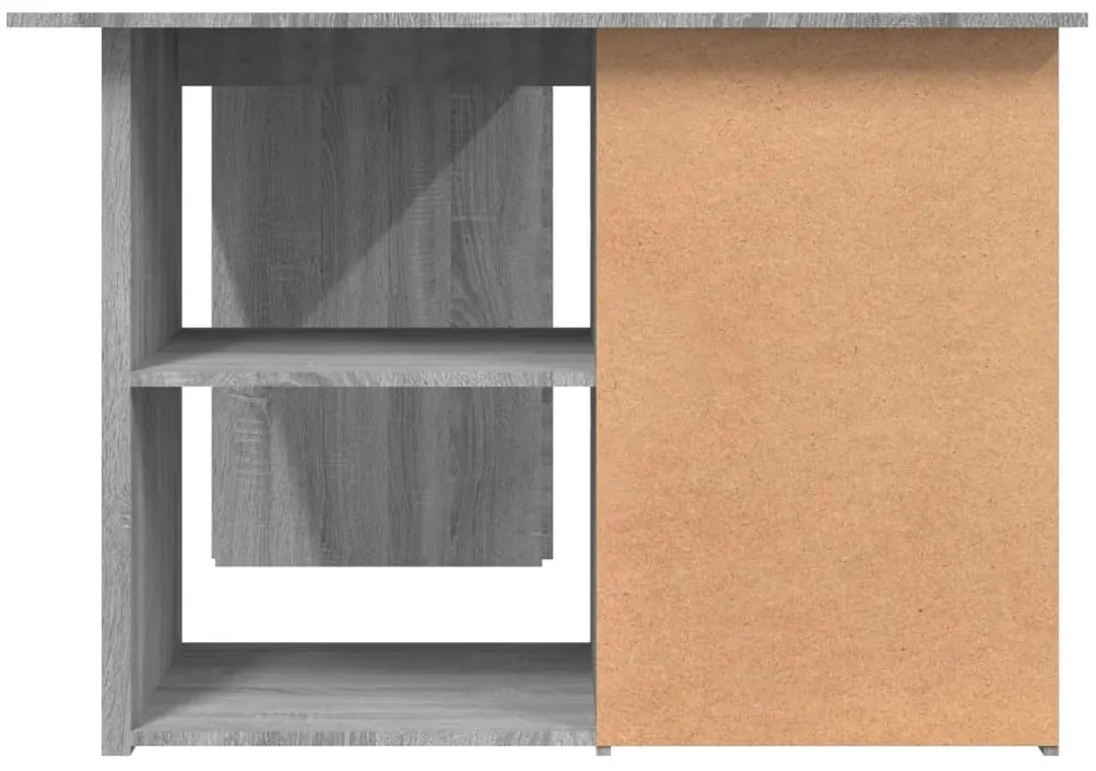 vidaXL Γραφείο Γωνιακό Γκρι Sonoma 145x100x76 εκ. Επεξεργασμένο Ξύλο