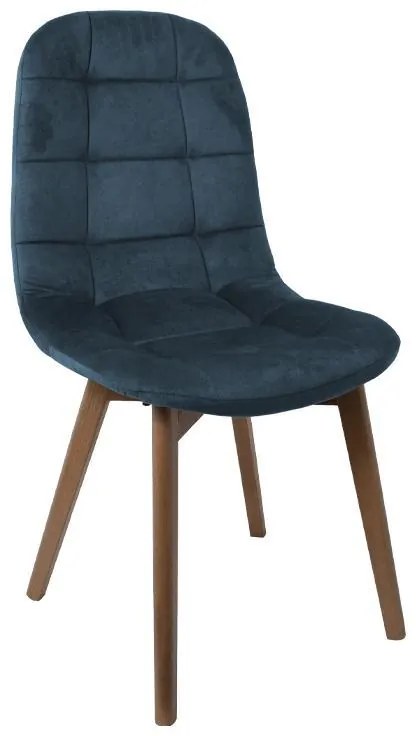 Καρέκλα Τραπεζαρίας T-18 Fylliana Σκούρο Μπλέ με Grey oak πόδια 42x45x95εκ. 2αδα 42x45x95 εκ.