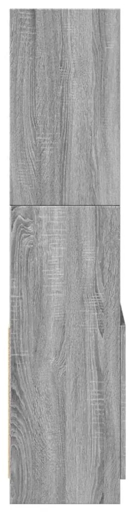 Ντουλάπι Γκρι Sonoma 63x33x140 εκ. από Επεξεργασμένο Ξύλο - Γκρι
