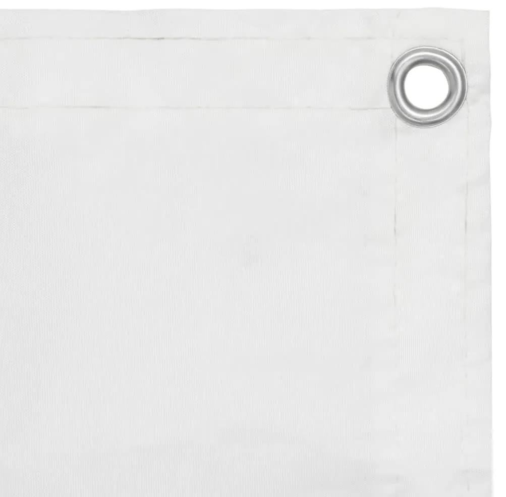 vidaXL Διαχωριστικό Βεράντας Λευκό 90 x 400 εκ. Ύφασμα Oxford