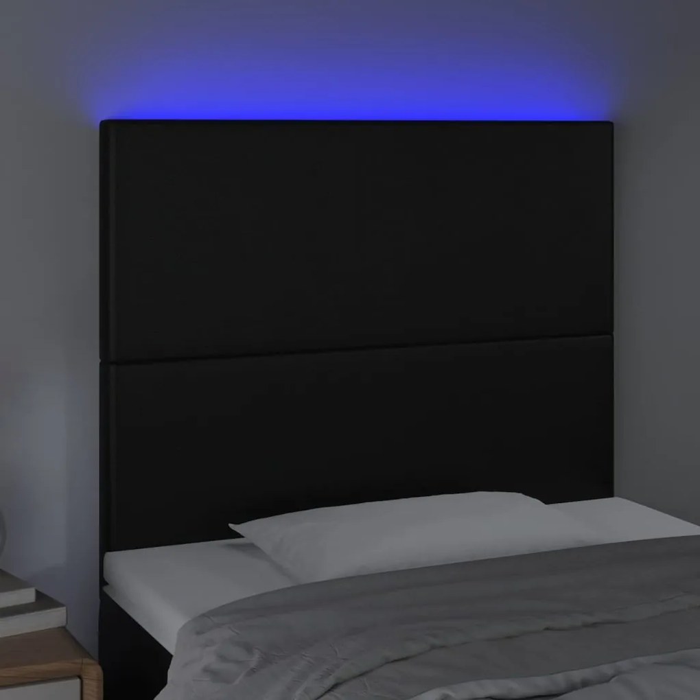 Κεφαλάρι Κρεβατιού LED Μαύρο 90x5x118/128 εκ 3122222