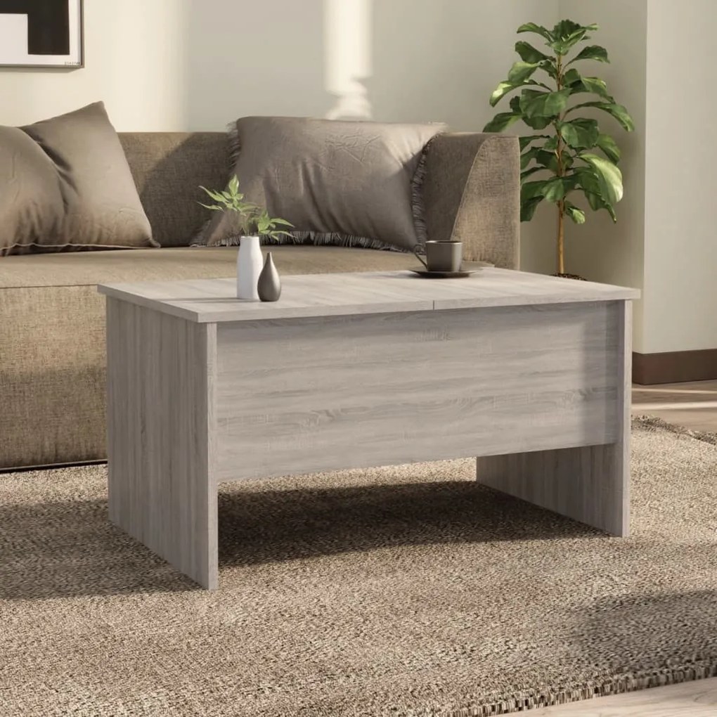 vidaXL Τραπεζάκι Σαλονιού Γκρι Sonoma80x50x42,5 εκ.Επεξεργασμένο Ξύλο