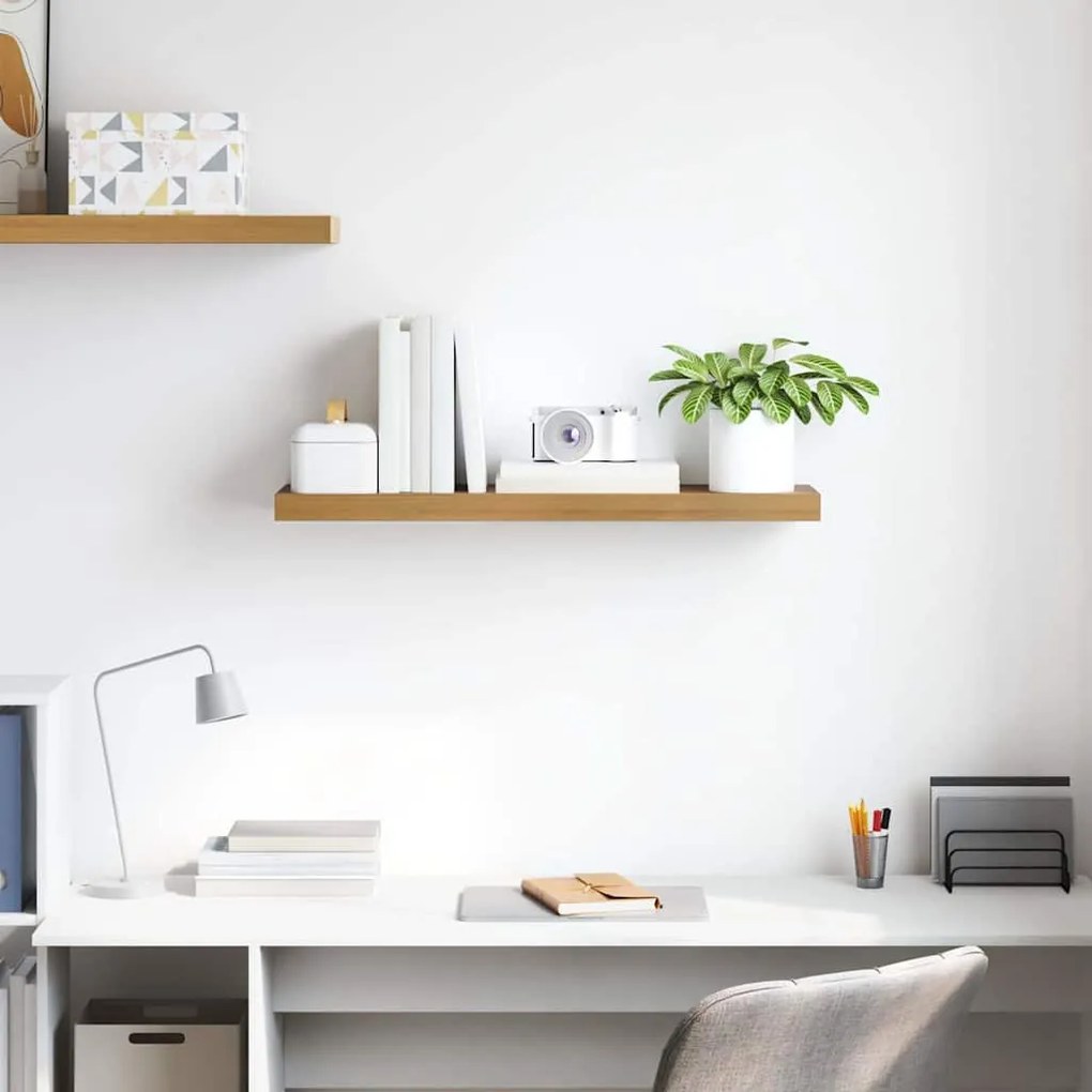 vidaXL Ράφι Τοίχου Επιτοίχιο Καφέ 90 x 23,5 x 4 εκ Επεξεργασμένο ξύλο