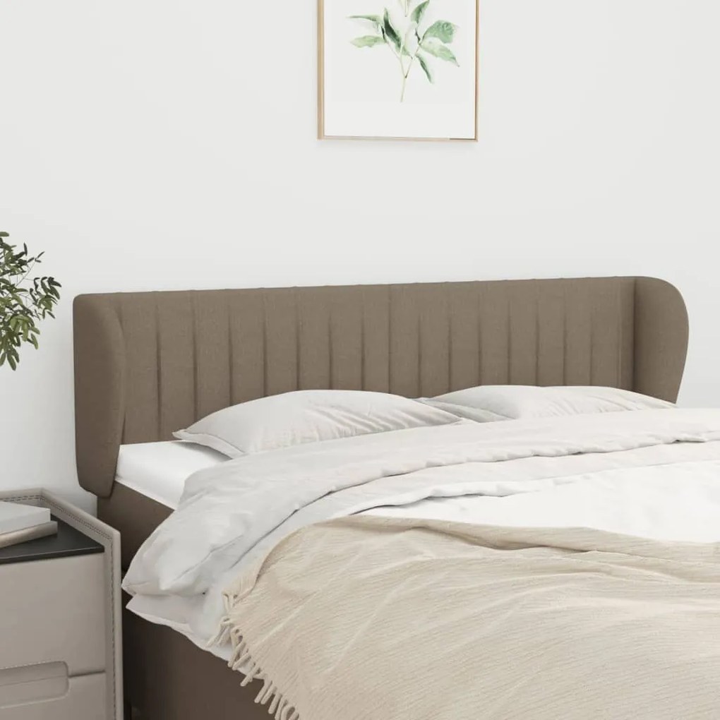 vidaXL Κεφαλάρι με Πτερύγια Taupe 147 x 23 x 78/88 εκ. Υφασμάτινο