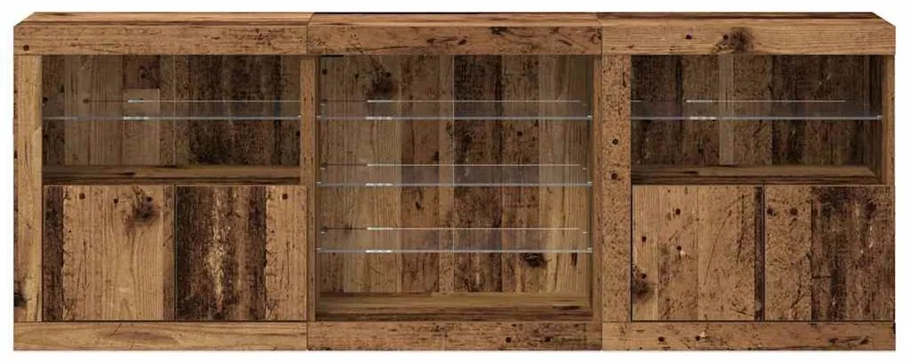 vidaXL Πλαϊνό γραφείο Παλαιό ξύλο 181.5 x 37 x 67 εκ.