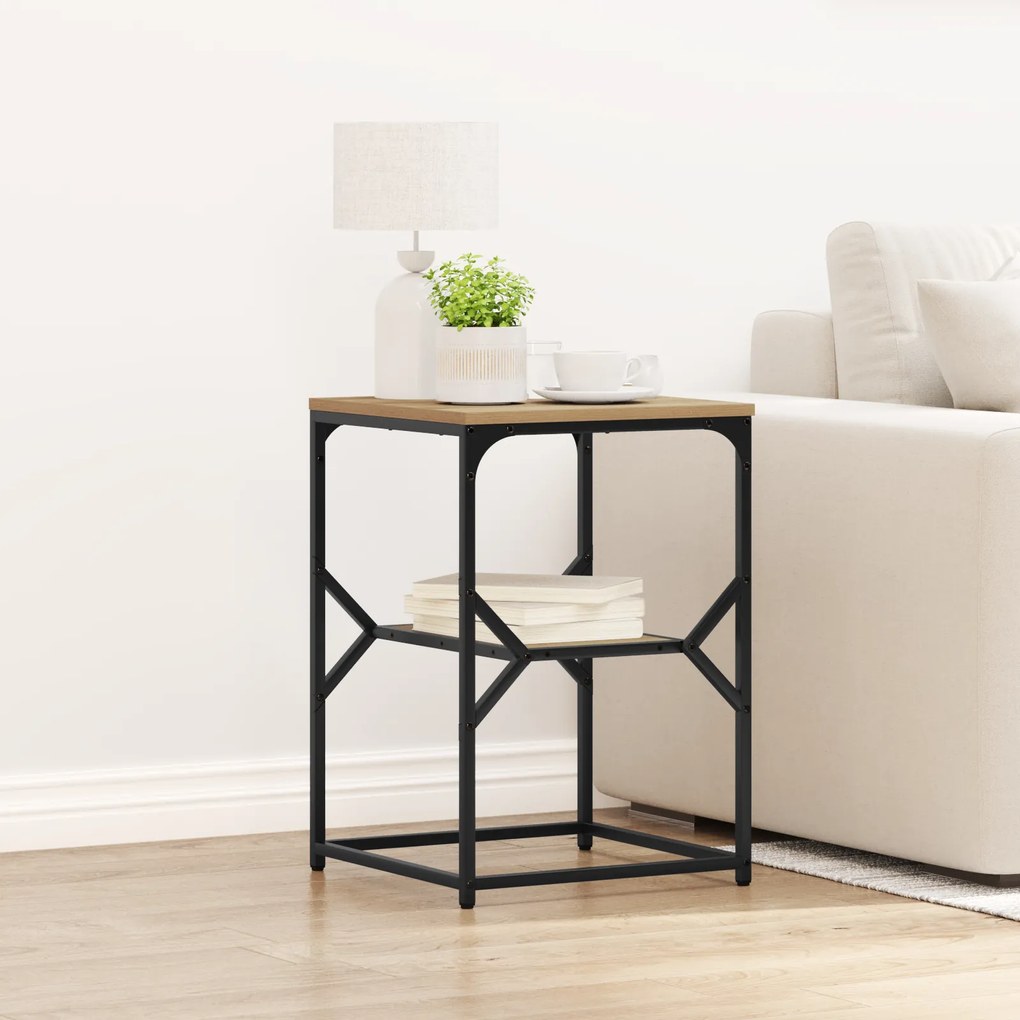 vidaXL Τραπέζι Πλευρικό Artisan Oak 41x40x60 εκ. Κατασκευασμένο από Ξύλο
