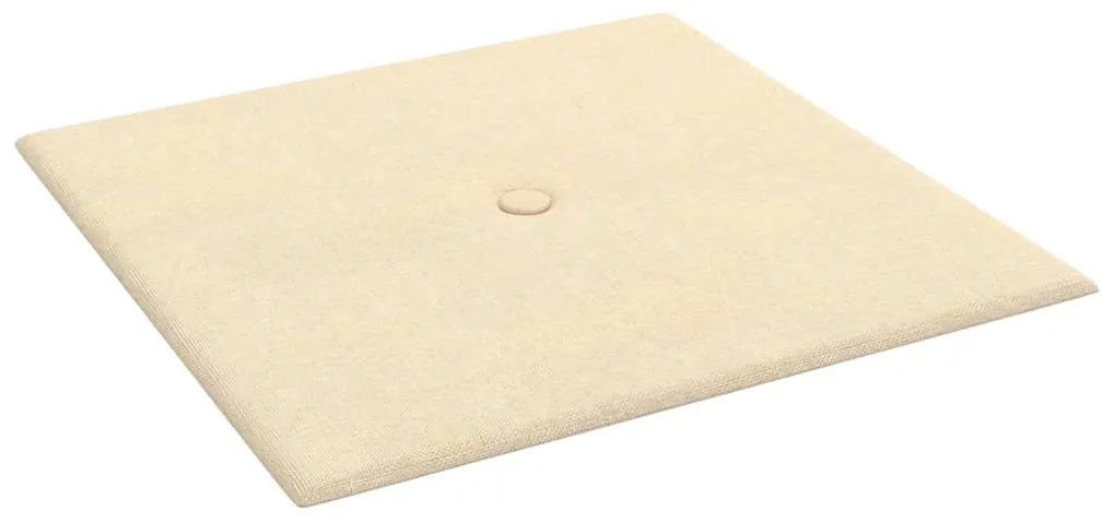 vidaXL Πάνελ Τοίχου 12 τεμ. Κρεμ 30 x 30 εκ. 1,08 μ² Υφασμάτινα