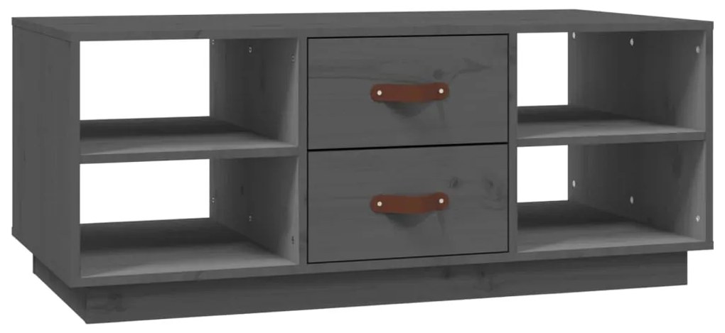 vidaXL Τραπεζάκι Σαλονιού Γκρι 100x50x41 εκ. Μασίφ Ξύλο Πεύκου