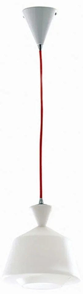 Φωτιστικό Οροφής Sugar I-SUGAR-B 1xE27 Led Φ20cm 120cm White Luce Ambiente Design Glass