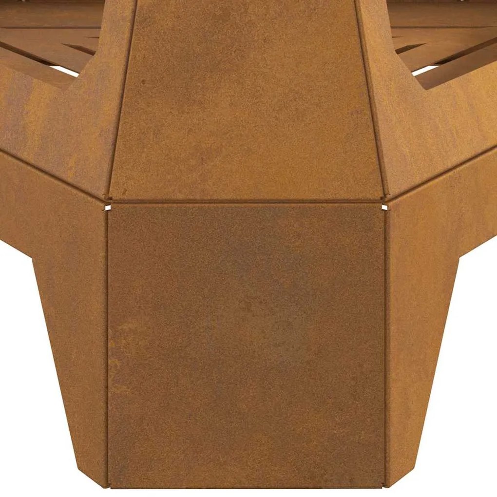 vidaXL Φωτιά Καφέ 50 x 43 x 52 εκ. Ατσάλι σκληρυθέν στον αέρα