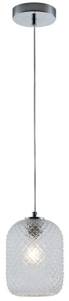 Φωτιστικό Οροφής Ashford I-ASHFORD-S15 TR 1xE27 Φ15cm 150cm Clear Luce Ambiente Design Glass