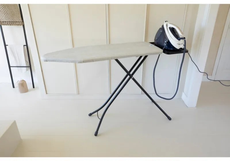 Τραπέζι σιδερώματος Brabantia C 1008896, 124x45 cm, 7 θέσεις ρύθμισης, υποδοχή γεννήτριας ατμού, ανοιχτό γκρι