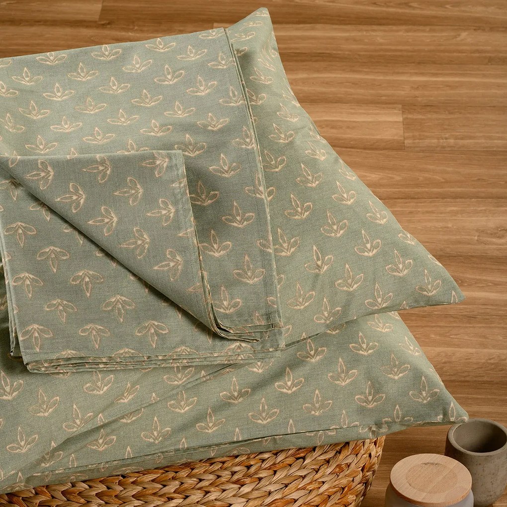 Σεντόνι King Size Με Λάστιχο + Μαξιλαροθήκες Melinen Ultra Line Mini Chantal Aqua