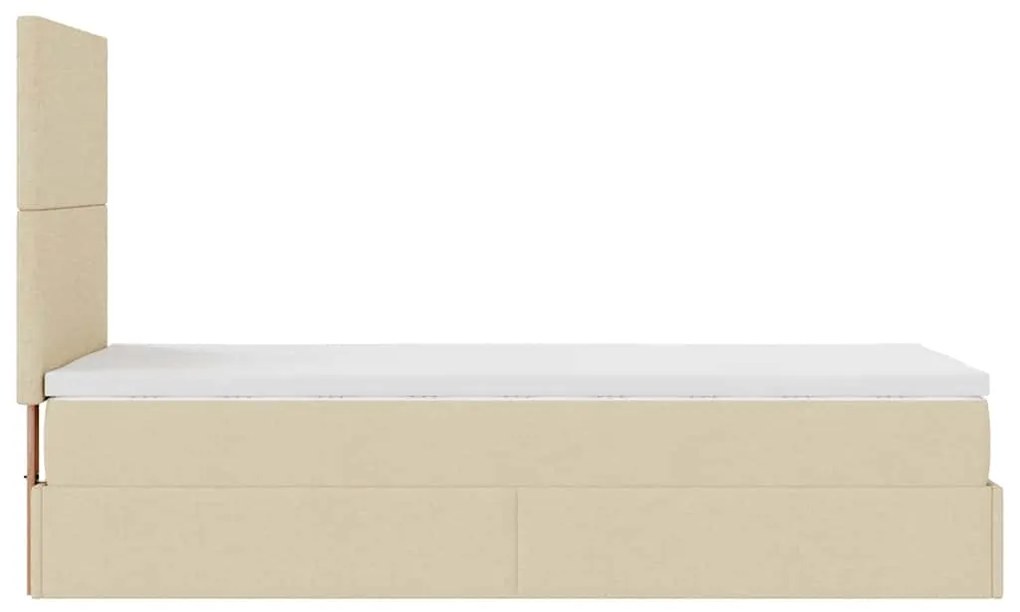 ΟΘΩΜΑΝΙΚΟ ΚΡΕΒΑΤΙ ΜΕ ΣΤΡΩΜΑ CREAM 90X190CM ΥΦΑΣΜΑ 3313041