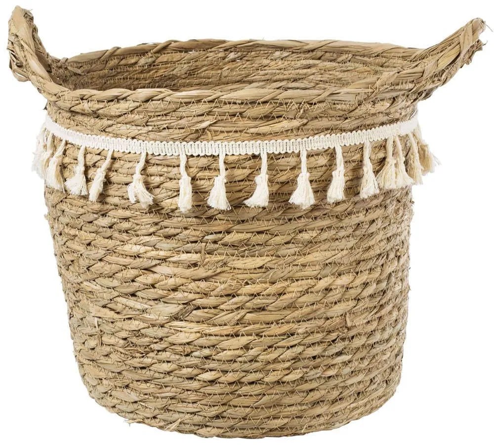Καλάθι - Κασπώ Santorini 20286 Φ31x29cm Natural-Beige GloboStar Cotton,Wicker