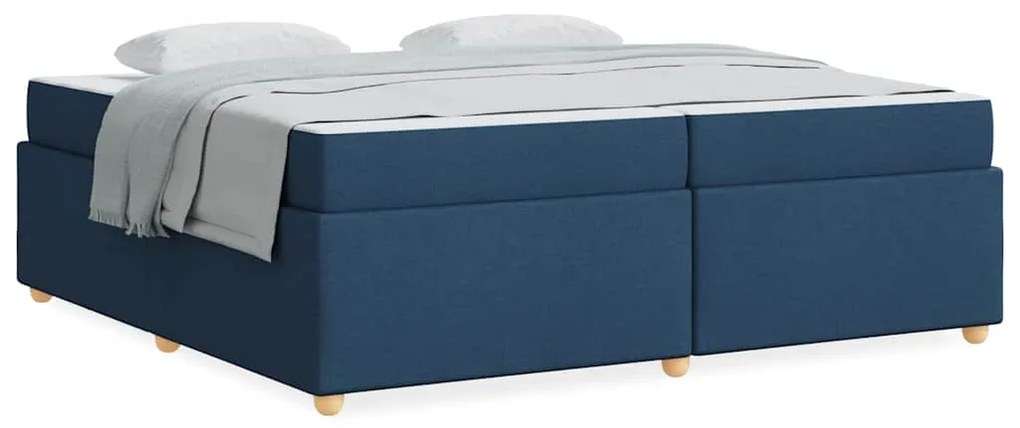 vidaXL Σκελετός κρεβατιού με στρώμα Άλλο Μπλε 200 x 200 cm ύφασμα