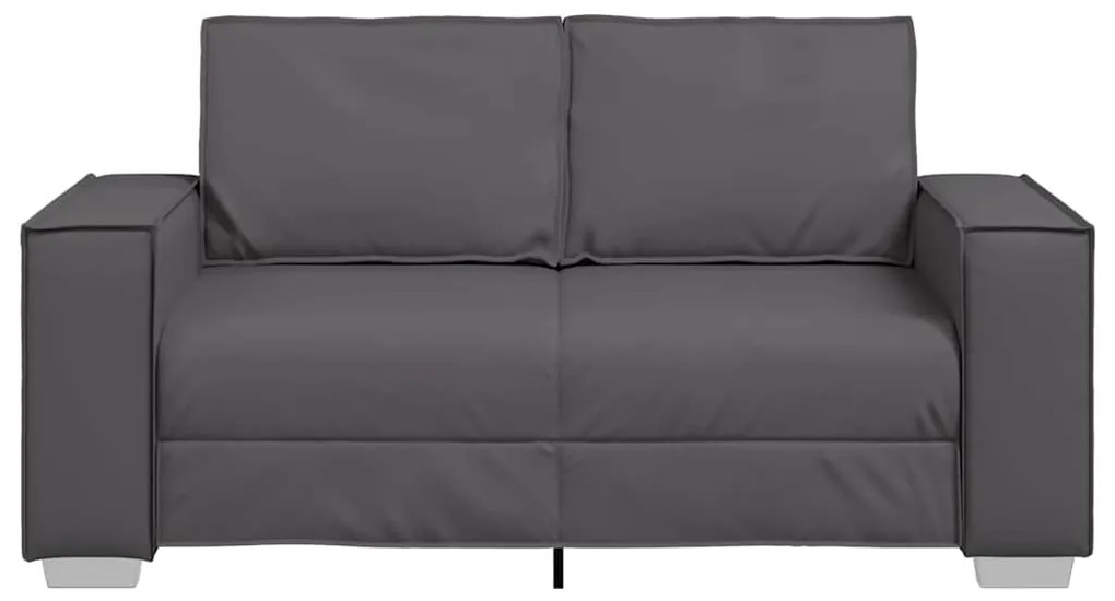 vidaXL Καναπές Loveseat 160 εκ με μαξιλάρι Γκρι Τεχνητό δέρμα
