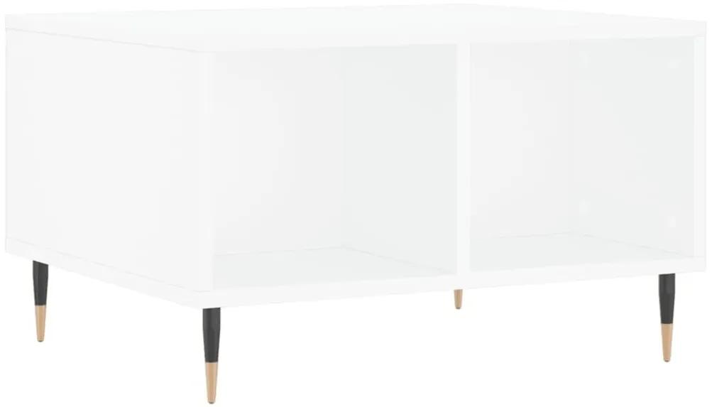 Τραπεζάκι Σαλονιού Λευκό 60x50x36,5 εκ. από Επεξεργασμένο Ξύλο - Λευκό