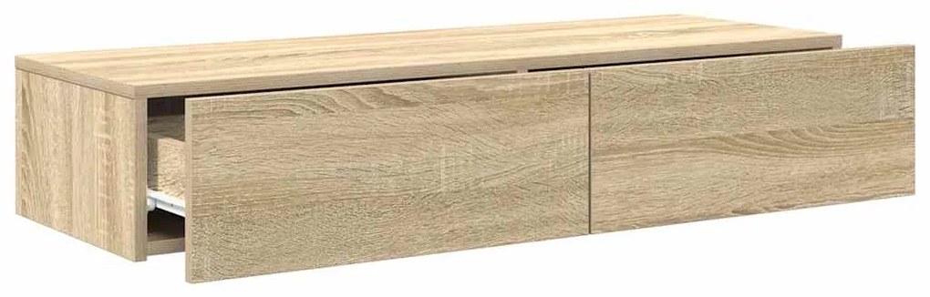 vidaXL Ράφι τοίχου με συρτάρια Sonoma Oak Κατασκευασμένο ξύλο