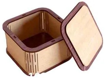 Σετ 2 τεμαχίων – Intra FORMA plus perfect Ξύλινο Κουτί με Καπάκι  Μοντέρνο Σχεδιασμό  13x20x35 cm Box50-00004