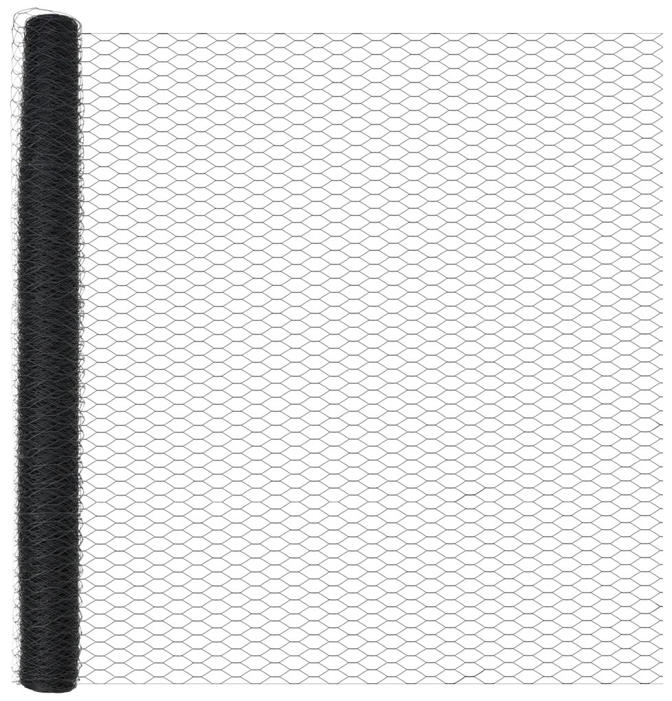 vidaXL Hexagon Φράκτης Γκρι 1,6x10 μ Ατσάλι