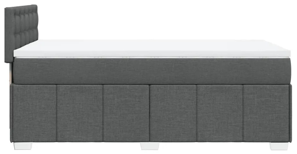 ΚΡΕΒΑΤΙ BOXSPRING ΜΕ ΣΤΡΩΜΑ ΣΚΟΥΡΟ ΓΚΡΙ 80X200 ΕΚ. ΥΦΑΣΜΑΤΙΝΟ 3286910