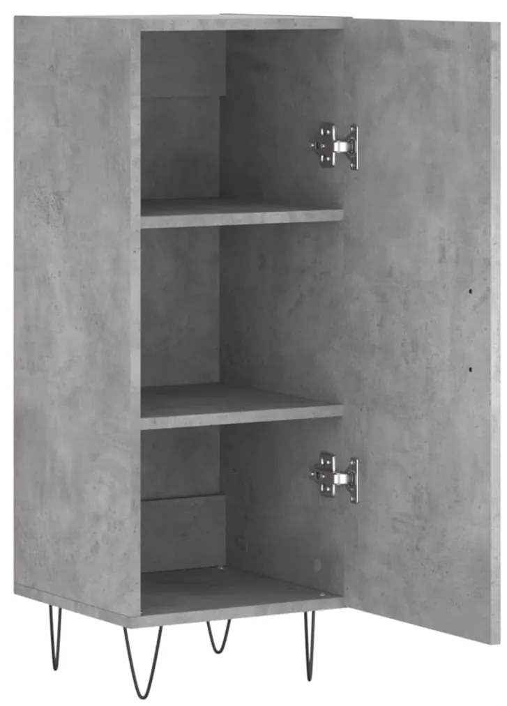 vidaXL Ντουλάπι Γκρι Σκυροδέματος 34,5x34x90 εκ. Επεξεργασμένο Ξύλο