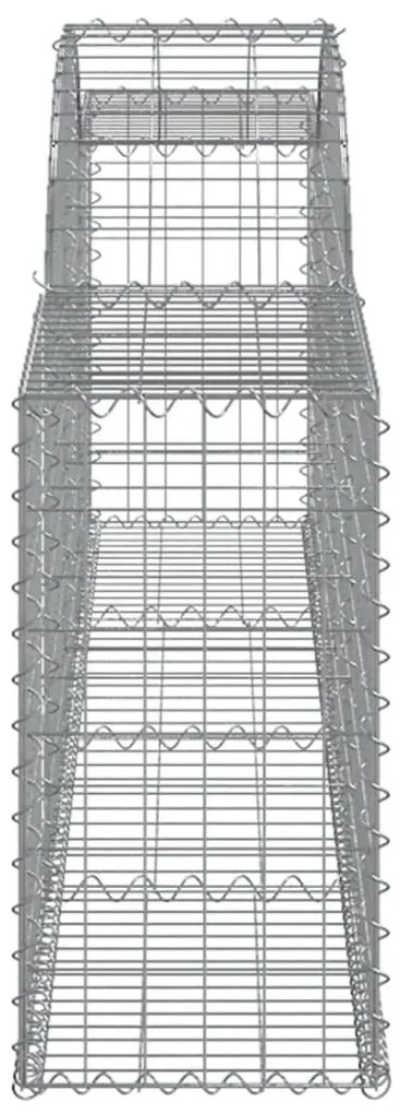 vidaXL Συρματοκιβώτια Τοξωτά 8 τεμ. 300x30x60/80 εκ. Γαλβαν. Ατσάλι