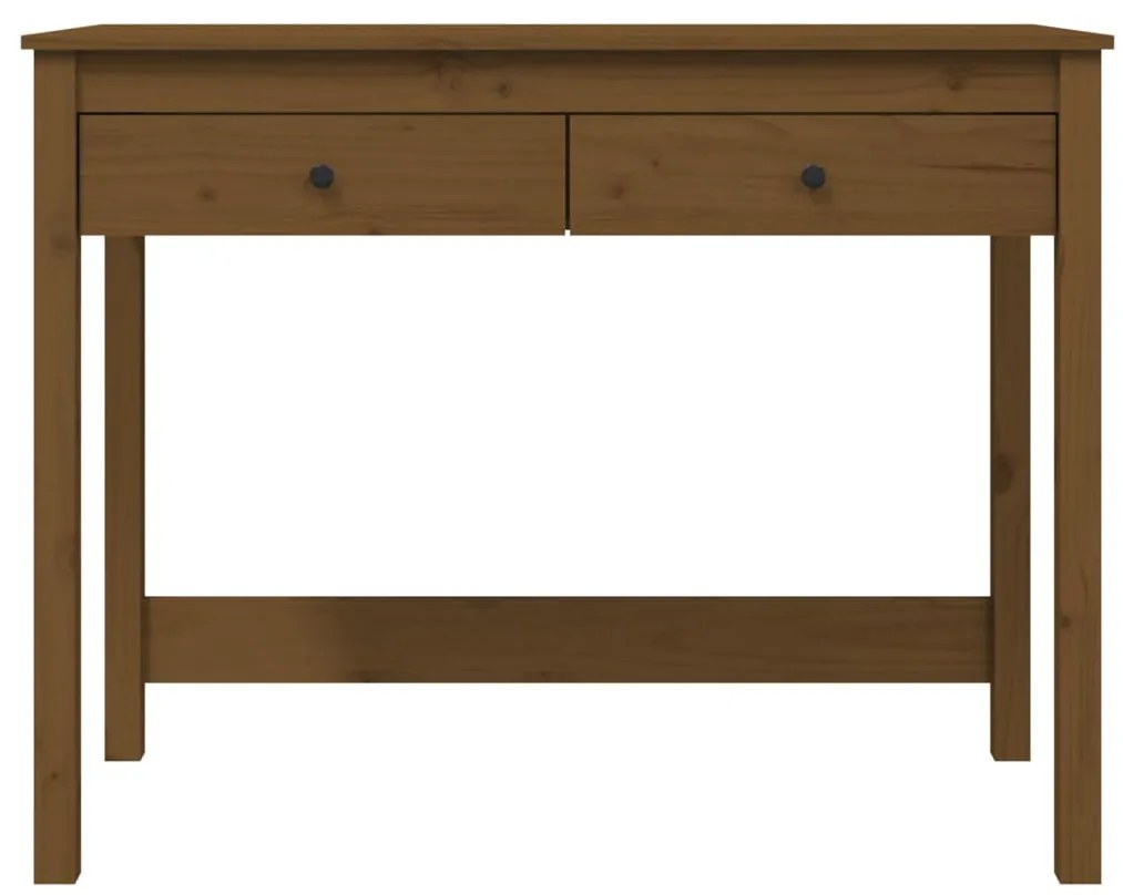 vidaXL Γραφείο με Συρτάρια Καφέ Μελί 100x50x78 εκ. Μασίφ Ξύλο Πεύκου