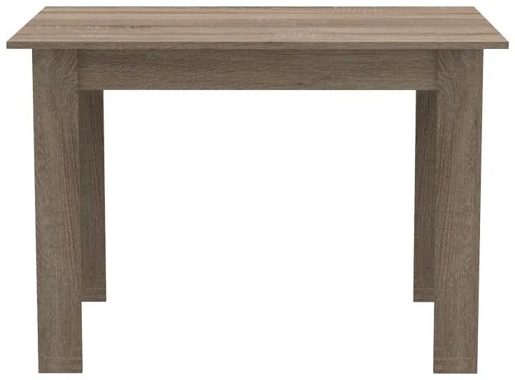 Σετ Τραπεζαρία Manka-Ezra σετ 5τεμ σε sonoma truffle-μαύρη απόχρωση 110x80x77εκ 110x80x77 εκ.