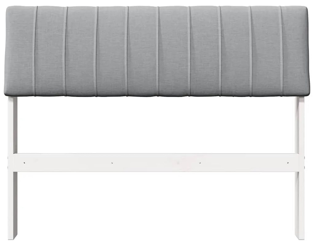 vidaXL Ταπετσαρισμένο κεφαλάρι Ανοιχτό γκρι 100 cm