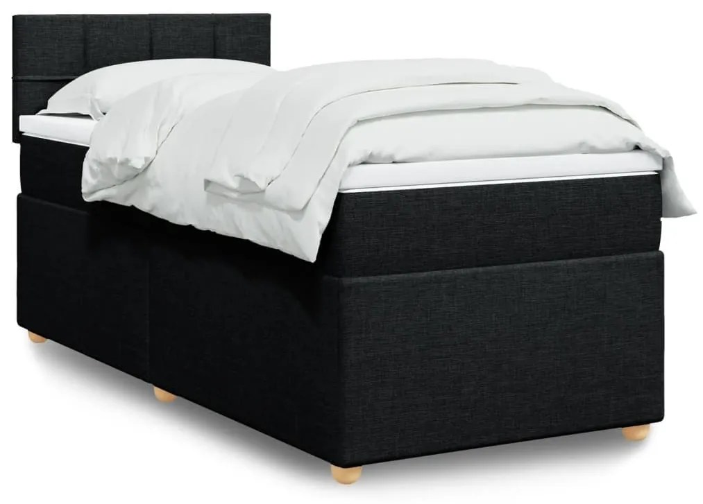 ΚΡΕΒΑΤΙ BOXSPRING ΜΕ ΣΤΡΩΜΑ ΜΑΥΡΟ 100 X 200 ΕΚ. ΥΦΑΣΜΑΤΙΝΟ 3286593