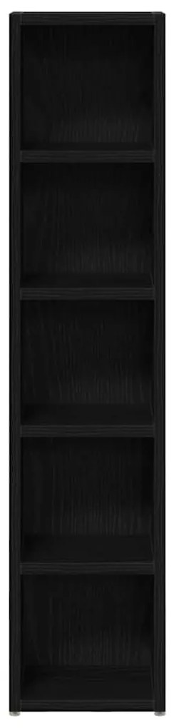 vidaXL Ντουλάπια CD 2 τεμ. Μαύρο Δρυς 21x16x93,5 εκ Επεξεργασμένο Ξύλο