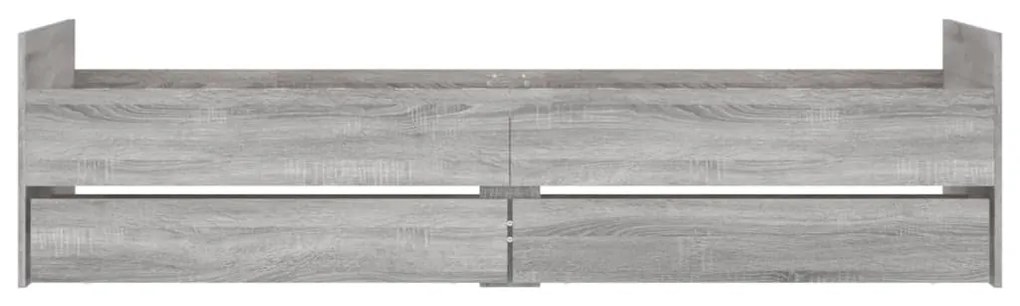 vidaXL Πλαίσιο Κρεβατιού με Συρτάρια Γκρι sonoma 100x200 εκ.