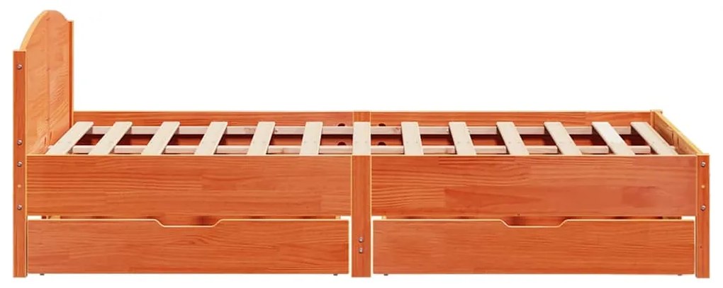 vidaXL Σκελετός Κρεβ. Χωρίς Στρώμα Καφέ Κεριού 160x200 εκ Μασίφ Πεύκο