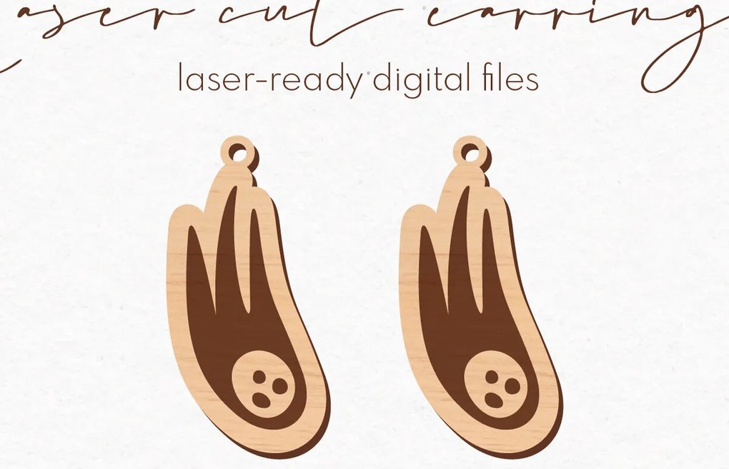 Σετ των 3 Intra απο ξύλο plywood 3mm-4mm πάχος - Comet Earrings  |  με λέιζερ Δίασταση 3x3 cm INTRAFABR-78777779