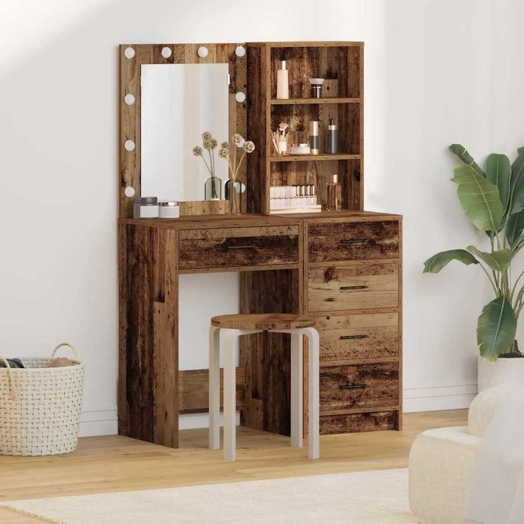 vidaXL Τραπέζι περιποίησης με συρτάρι 2 pcs Καφέ 50 x 41 x 135 εκ