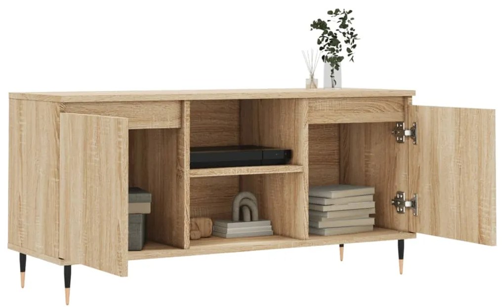 vidaXL Έπιπλο Τηλεόρασης Sonoma Δρυς 104 x 35 x 50 εκ. Επεξεργ. Ξύλο