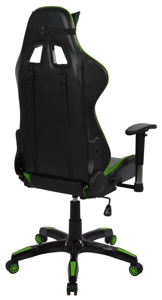 ΠΟΛΥΘΡΟΝΑ GAMING RACING HM1056.03 ΜΑΥΡΟ - ΠΡΑΣΙΝΟ PU 67x70x134 εκ. (1 Τεμμάχια)