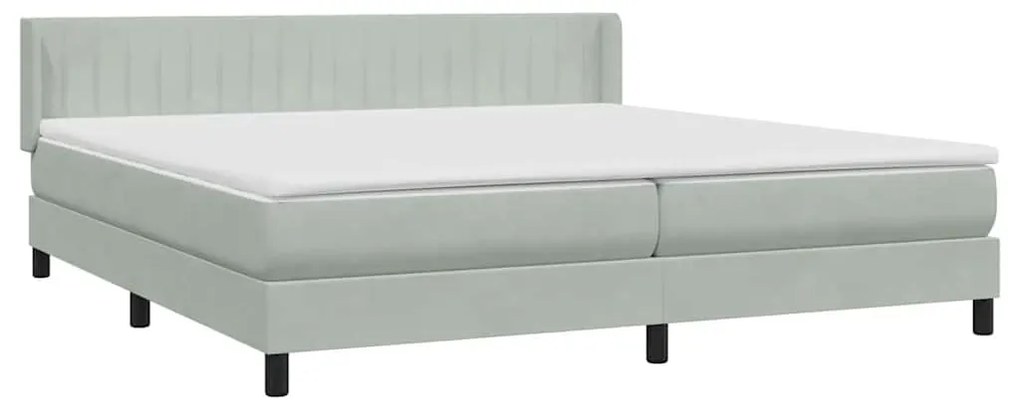 BOX SPRING ΚΡΕΒΑΤΙ ΜΕ ΣΤΡΩΜΑ ΑΝΟΙΧΤΟ ΓΚΡΙ 200X220 ΕΚ. ΒΕΛΟΥΔΙΝΟ 3318339