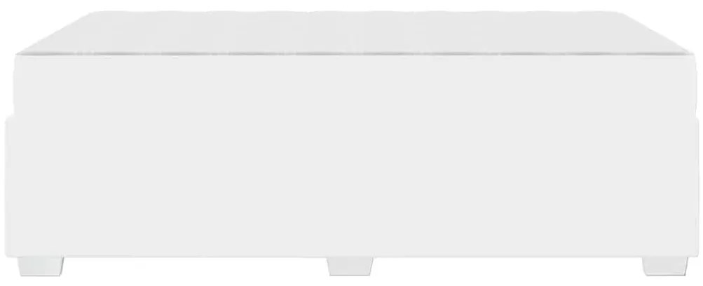 vidaXL Σκελετός Κρεβατιού με στρώμα Λευκό 120 x 190 cm ύφασμα