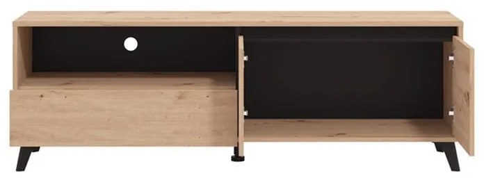 Έπιπλο τηλεόρασης STIRLING 157 3K1F2V Artisan Oak - Μαύρο 157x40x53εκ. 157x40x53 εκ.