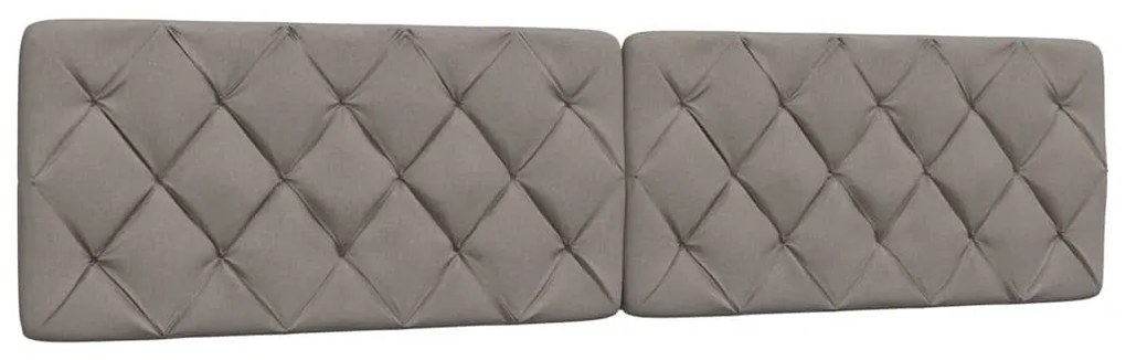 vidaXL Σκελετός Κρεβατιού Χωρίς Στρώμα Taupe 200x200 εκ.Υφασμάτινο
