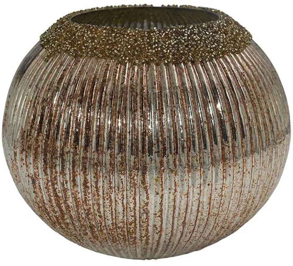 Κηροπήγιο Για Ρεσώ 955-124-007 19x15cm Copper Glass