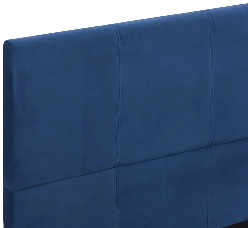 Πλαίσιο Κρεβατιού Μπλε 140 x 200 εκ. Υφασμάτινο - Μπλε