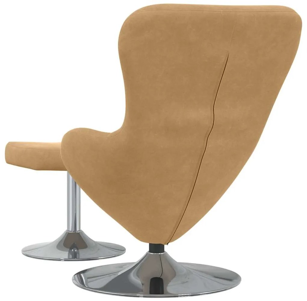 vidaXL Κάθισμα-αυγό 2 pcs Καφέ 63 x 73 x 90 εκ Βελούδο
